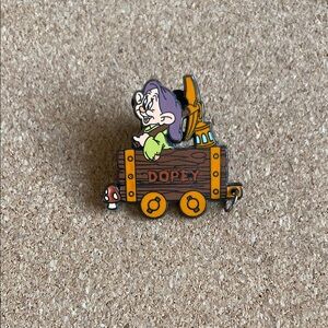 Dopey Minecart Disney Pin